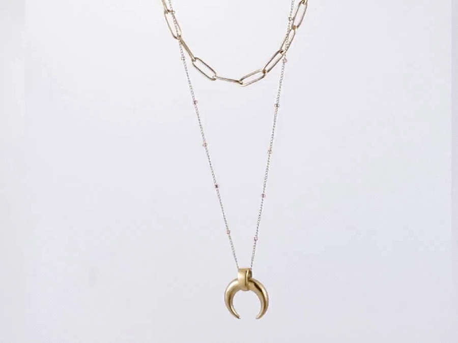 MNSS25 STAINLESS STEEL MULTI CHAIN NECKLACE AAB CO..