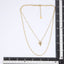 MNSS26 STAINLESS STEEL MULTI CHAIN NECKLACE WITH HEART AAB CO..