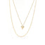 MNSS26 STAINLESS STEEL MULTI CHAIN NECKLACE WITH HEART