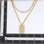 MNSS27 STAINLESS STEEL MULTI CHAIN NECKLACE WITH DOG TAG