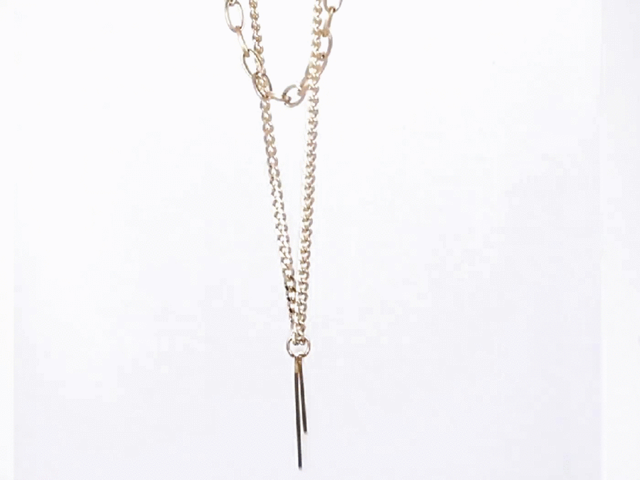 MNSS27 STAINLESS STEEL MULTI CHAIN NECKLACE WITH DOG TAG AAB CO..