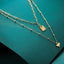 MNSS29 STAINLESS STEEL MULTI CHAIN NECKLACE WITH HEART AAB CO..