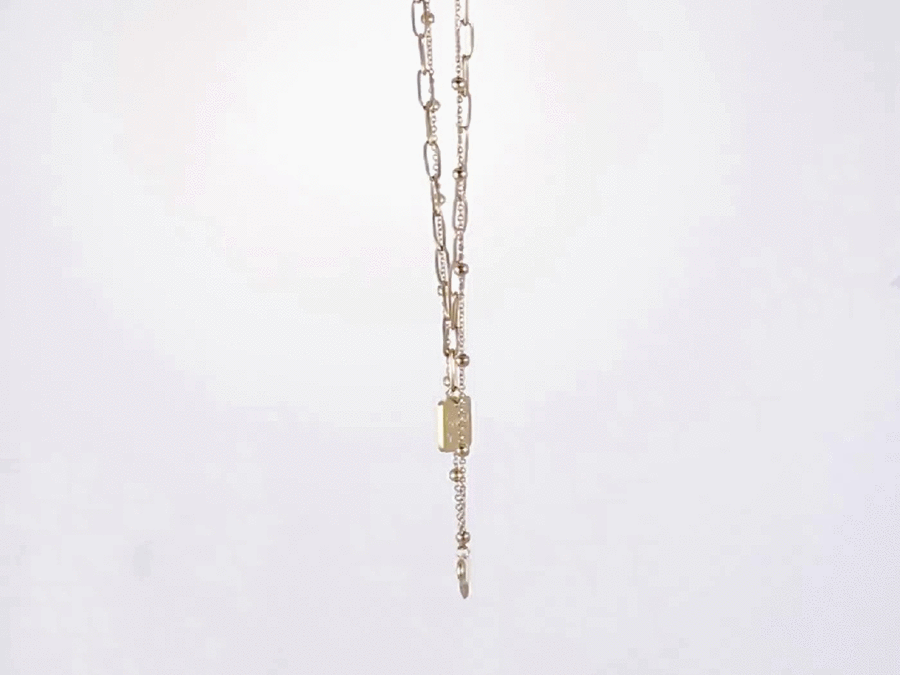 MNSS29 STAINLESS STEEL MULTI CHAIN NECKLACE WITH HEART AAB CO..