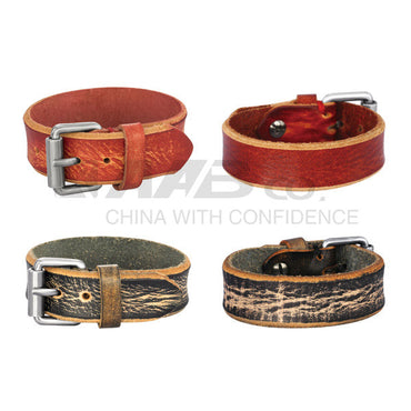 BSS445   LEATHER BRACELET WITH IRON AAB CO..
