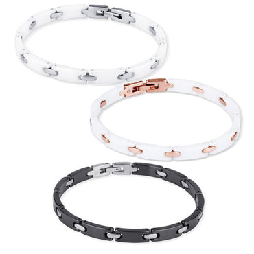 CBS01 STAINLESS STEEL BRACELET WITH CERAMIC AAB CO..