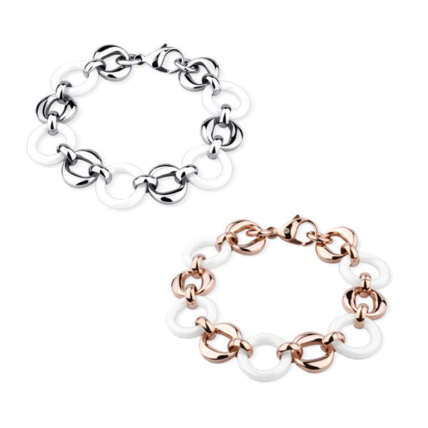 CBS14 STAINLESS STEEL BARCELET WITH CERAMIC