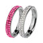 RSS454W/OEPOXY STAINLESS STEEL RING FOIL STONE