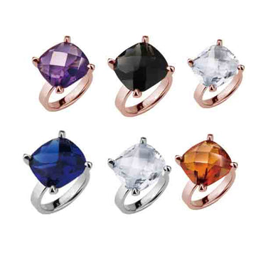 RSS623 STAINLESS STEEL RING W/GLASS AAB CO..