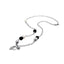 NSLD21 STAINLESS STEEL NECKLACE PEARL ONYX