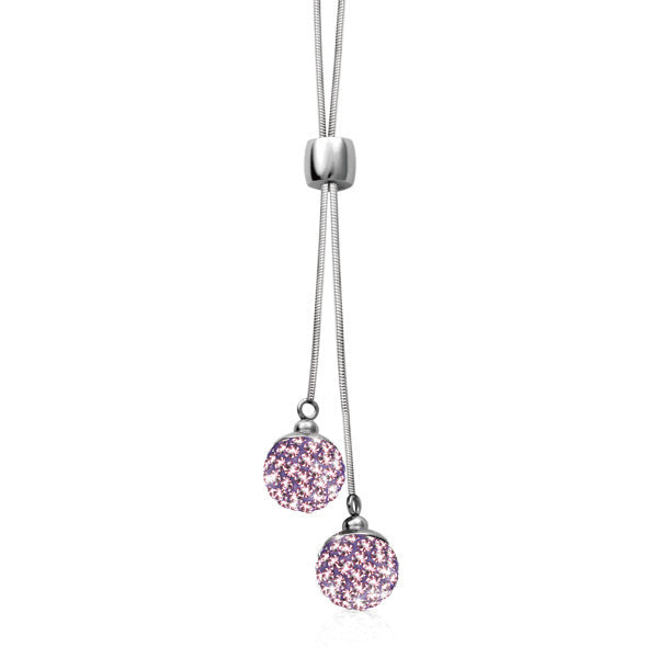 NSS108 STAINLESS STEEL NECKLACE WITH FOIL STONE AAB CO..