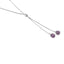 NSS108 STAINLESS STEEL NECKLACE WITH FOIL STONE