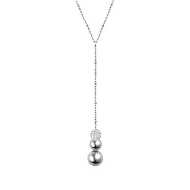 NSS153W/OEPOXY  STAINLESS STEEL NECKLACE FOIL STONE AAB CO..