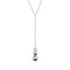 NSS153W/OEPOXY  STAINLESS STEEL NECKLACE FOIL STONE