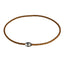 NSS361 STAINLESS STEEL LEATHER NECKLACE