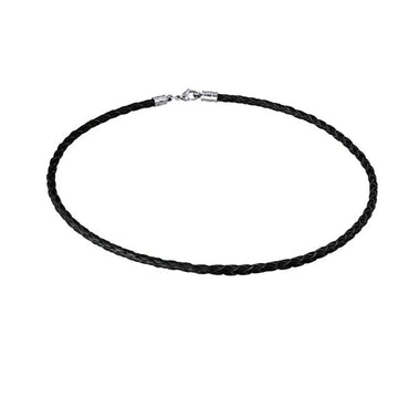 NSS365 STAINLESS STEEL LEATHER NECKLACE AAB CO..