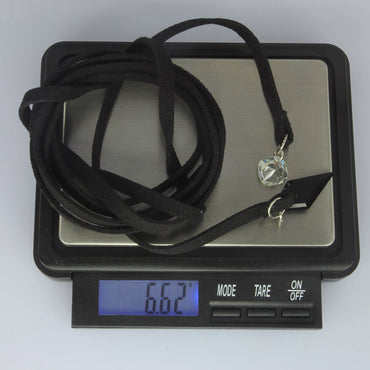 NSS521 STAINLESS STEEL LEATHER NECKLACE AAB CO..