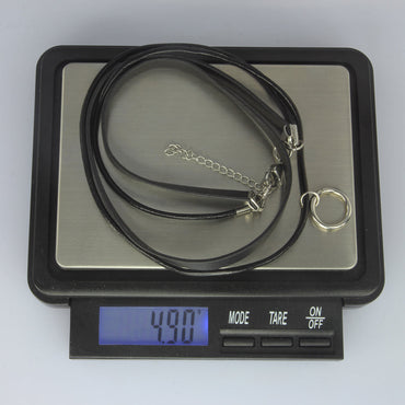 NSS524 STAINLESS STEEL LEATHER NECKLACE AAB CO..