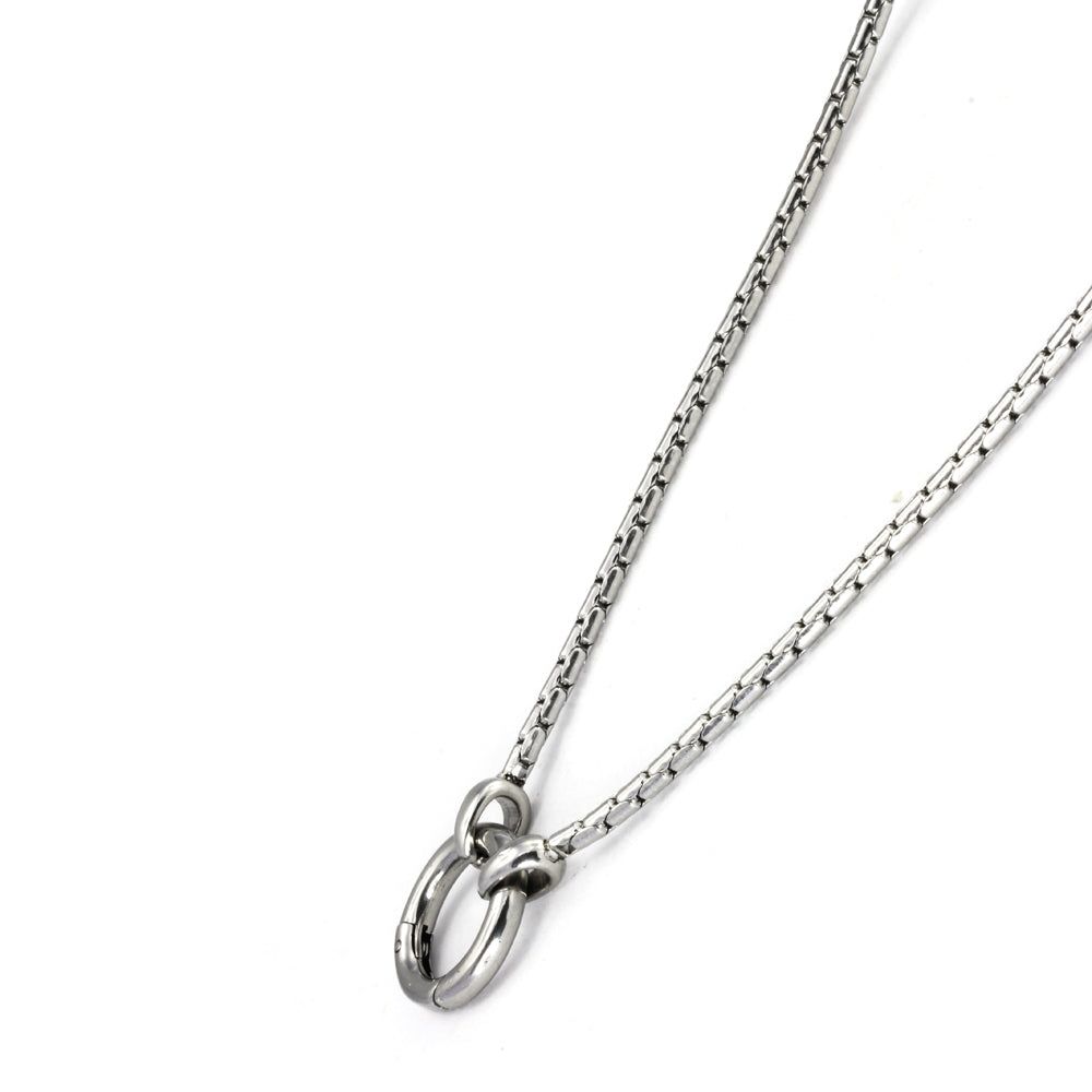 NSS702 STAINLESS STEEL NECKLACE  WITH RING AAB CO..