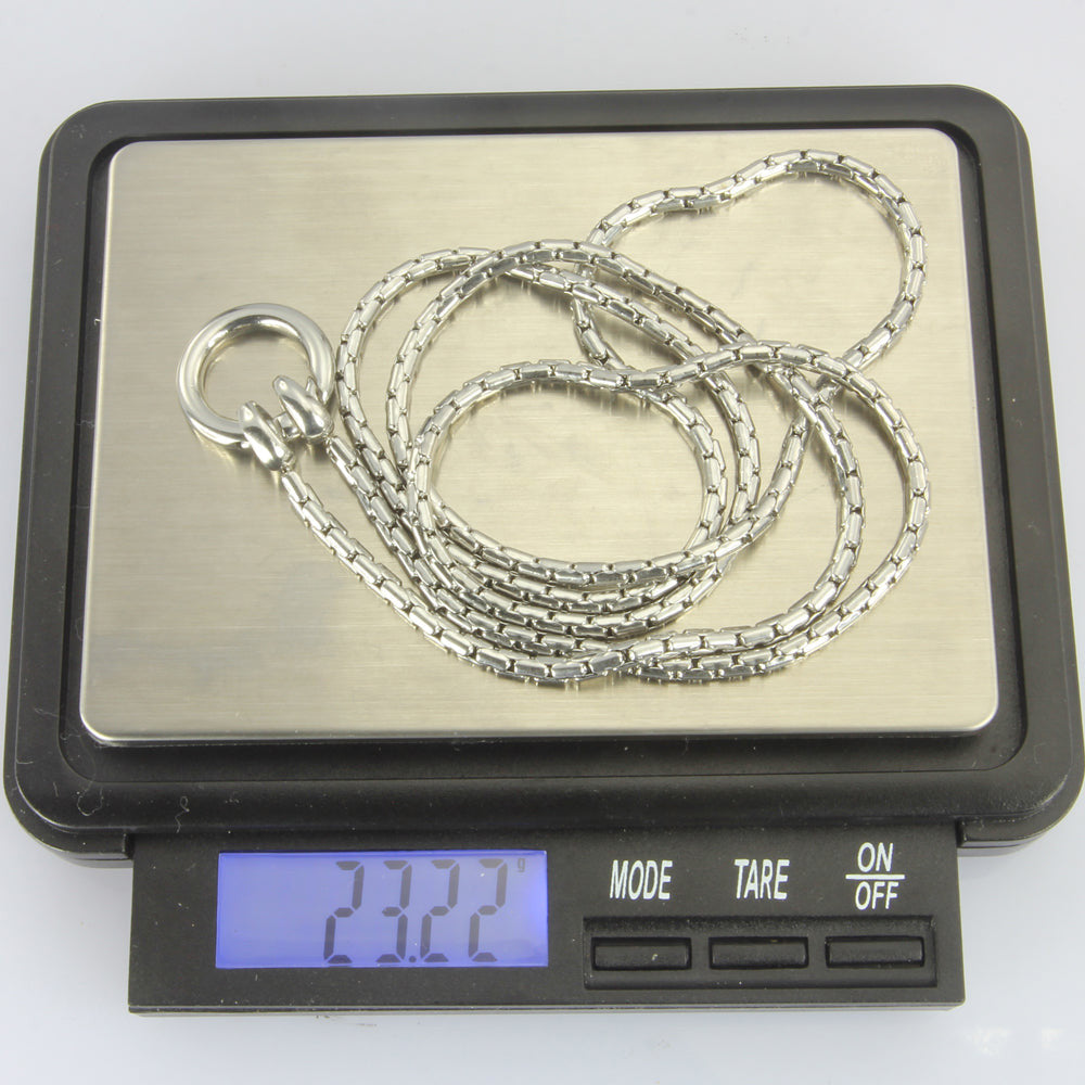 NSS702 STAINLESS STEEL NECKLACE  WITH RING