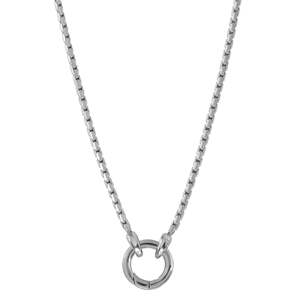 NSS702 STAINLESS STEEL NECKLACE  WITH RING AAB CO..