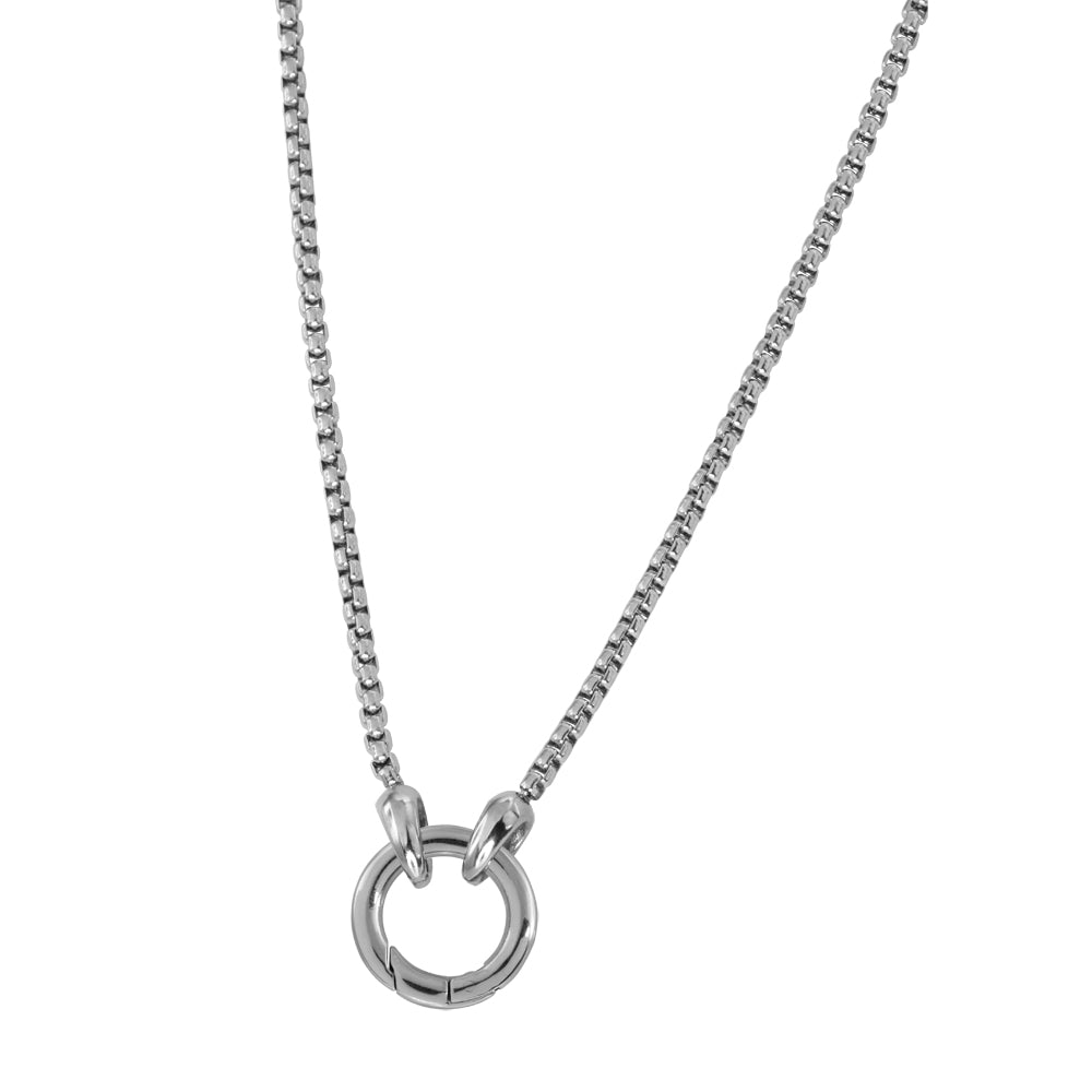 NSS703 STAINLESS STEEL  NECKLACE  WITH RING AAB CO..