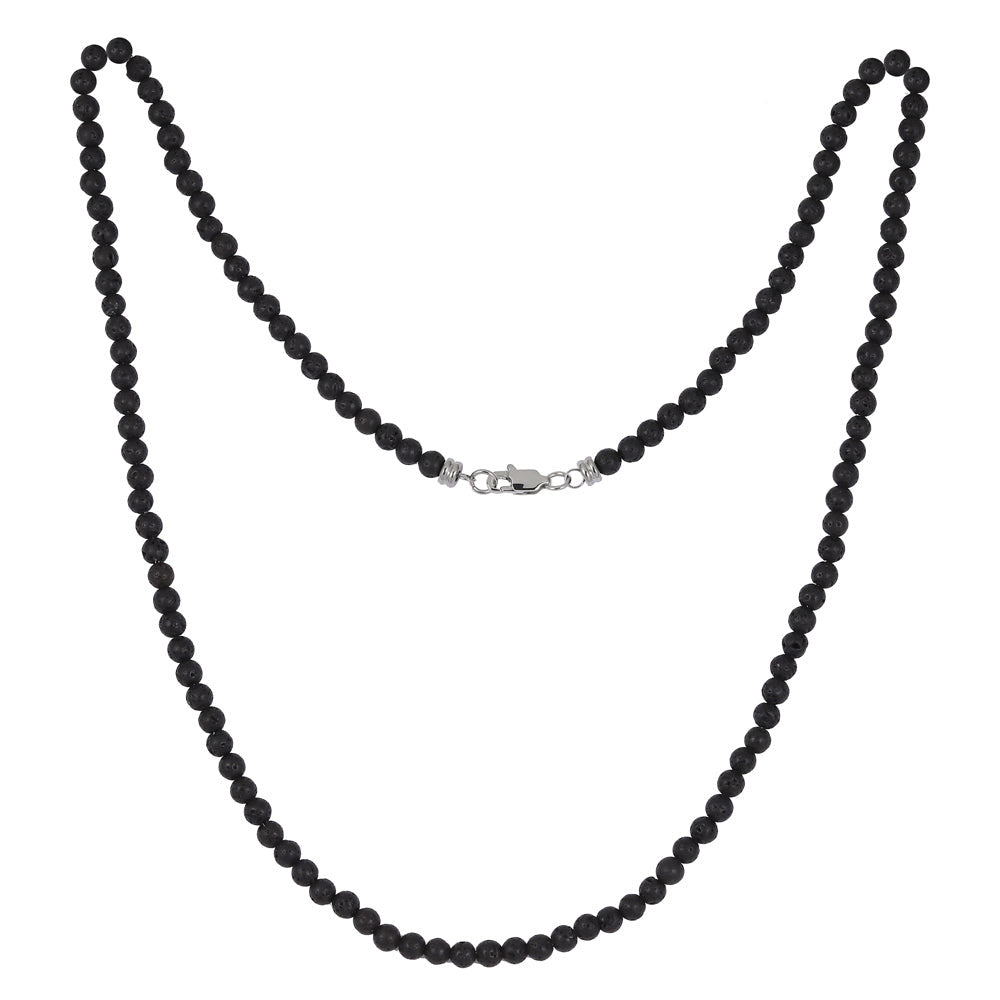 NSS788 STAINLESS STEEL NECKLACE WITH STONE AAB CO..