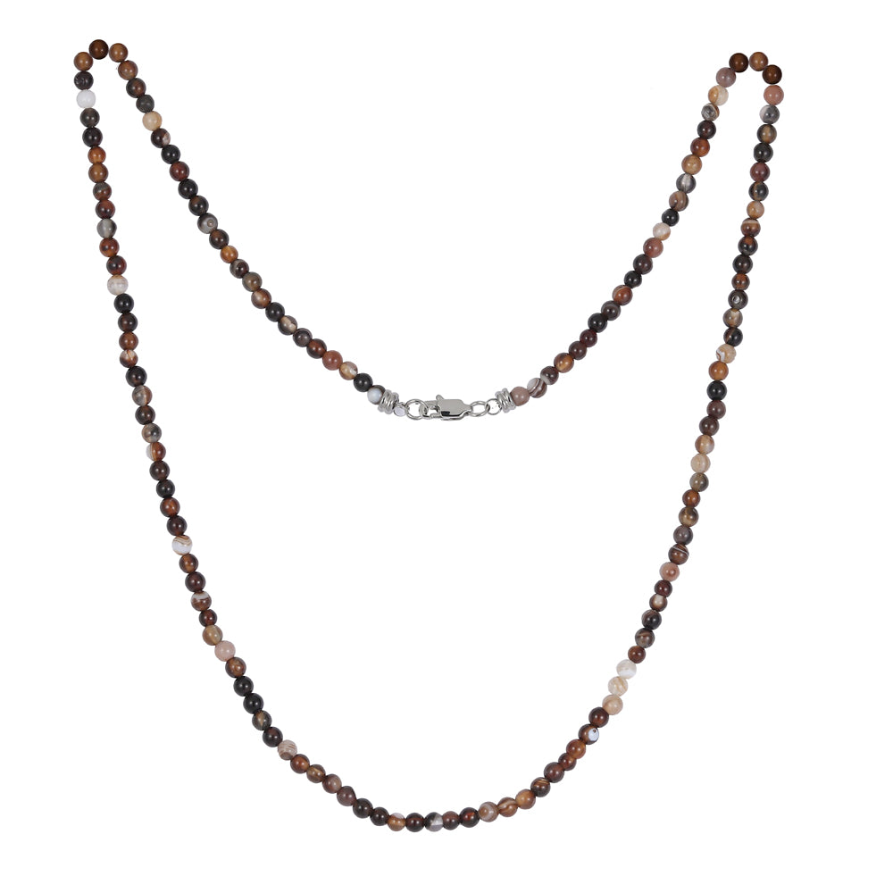 NSS788 STAINLESS STEEL NECKLACE WITH STONE