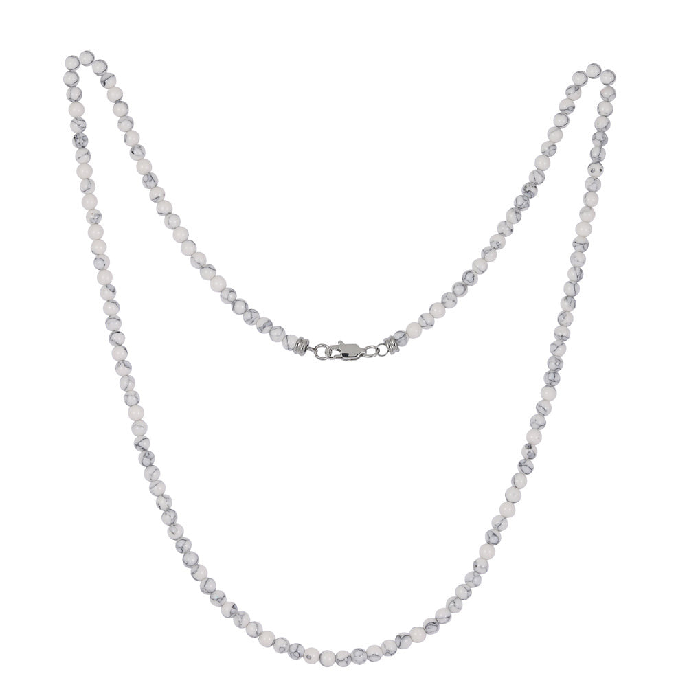 NSS788 STAINLESS STEEL NECKLACE WITH STONE AAB CO..