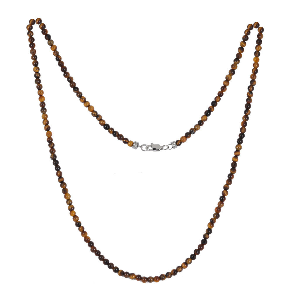 NSS788 STAINLESS STEEL NECKLACE WITH STONE AAB CO..