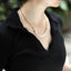NSS796 STAINLESS STEEL NECKLACE WITH SHELL PEARL AAB CO..