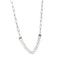 NSS796 STAINLESS STEEL NECKLACE WITH SHELL PEARL AAB CO..