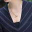 NSS797 STAINLESS STEEL NECKLACE WITH SHELL PEARL AAB CO..