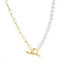 NSS797 STAINLESS STEEL NECKLACE WITH SHELL PEARL AAB CO..