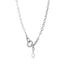 NSS798 STAINLESS STEEL NECKLACE WITH PEARL AAB CO..