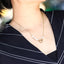 NSS799 STAINLESS STEEL NECKLACE WITH PEARL