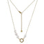 NSS799 STAINLESS STEEL NECKLACE WITH PEARL AAB CO..