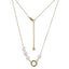 NSS799 STAINLESS STEEL NECKLACE WITH PEARL AAB CO..