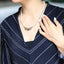 NSS802 STAINLESS STEEL NECKLACE WITH SHELL PEARL AAB CO..