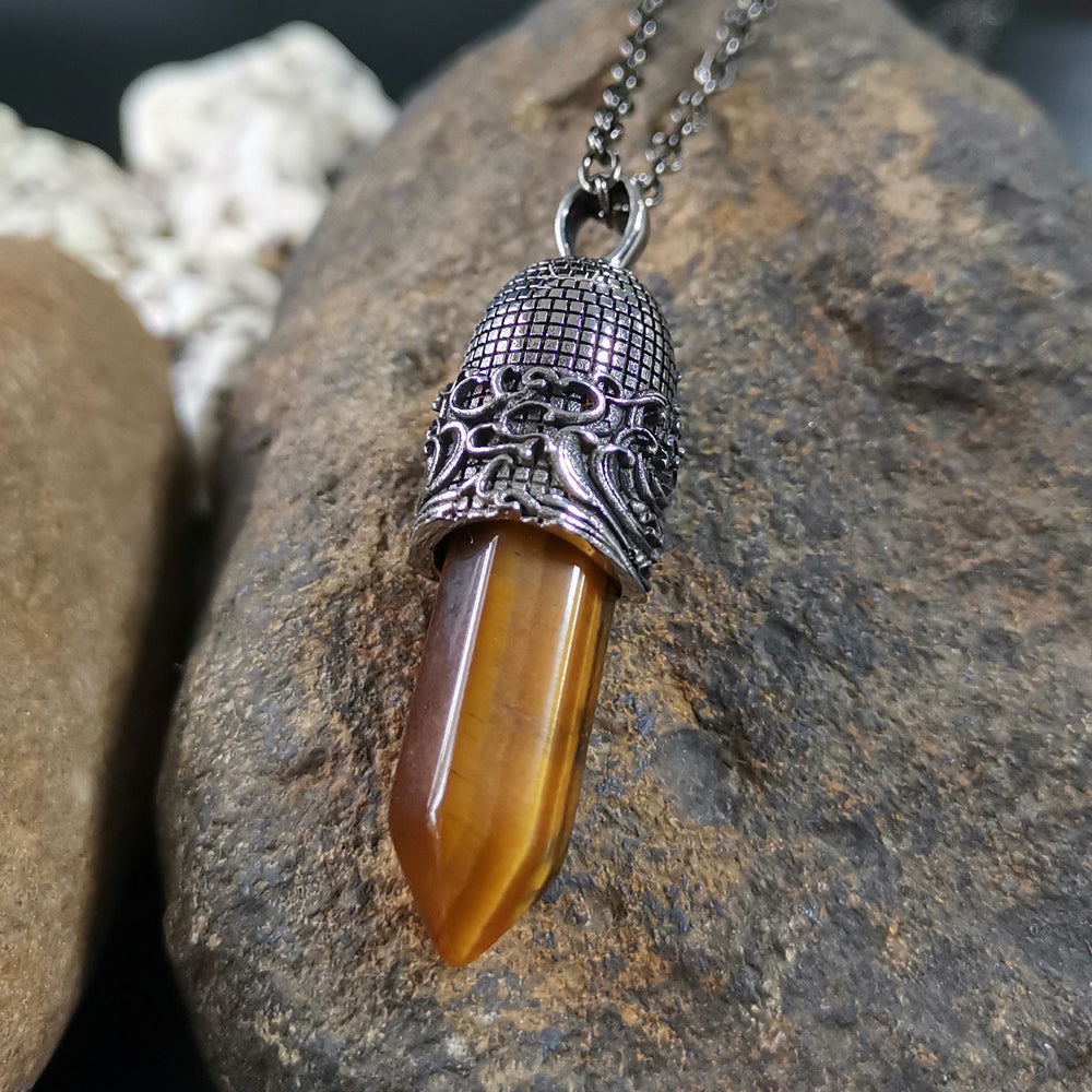 PSS1098 STAINLESS STEEL PENDANT WITH NATURAL STONE AAB CO..