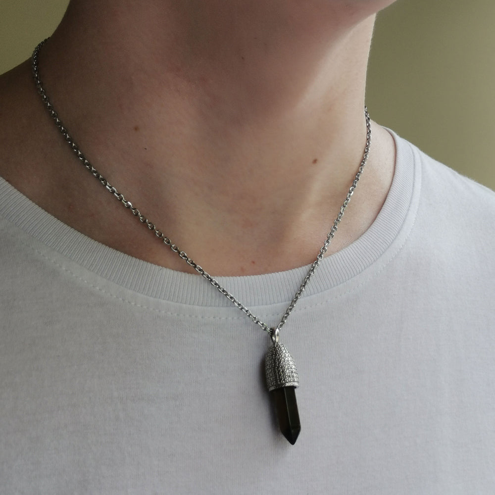 PSS1099 STAINLESS STEEL PENDANT WITH NATURAL STONE AAB CO..