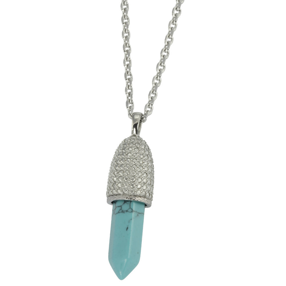 PSS1099 STAINLESS STEEL PENDANT WITH NATURAL STONE AAB CO..