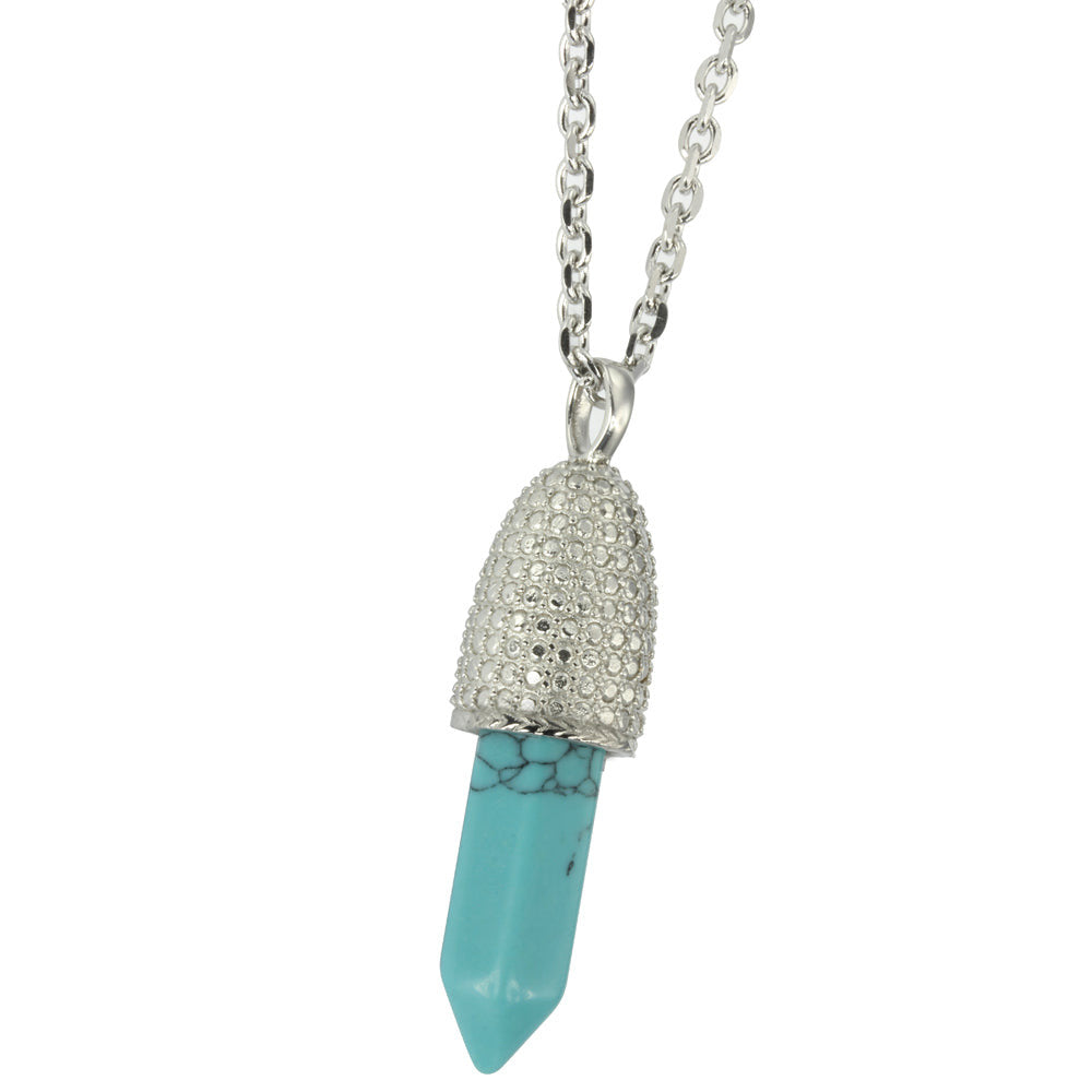 PSS1099 STAINLESS STEEL PENDANT WITH NATURAL STONE AAB CO..