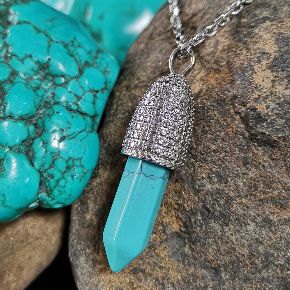 PSS1099 STAINLESS STEEL PENDANT WITH NATURAL STONE AAB CO..