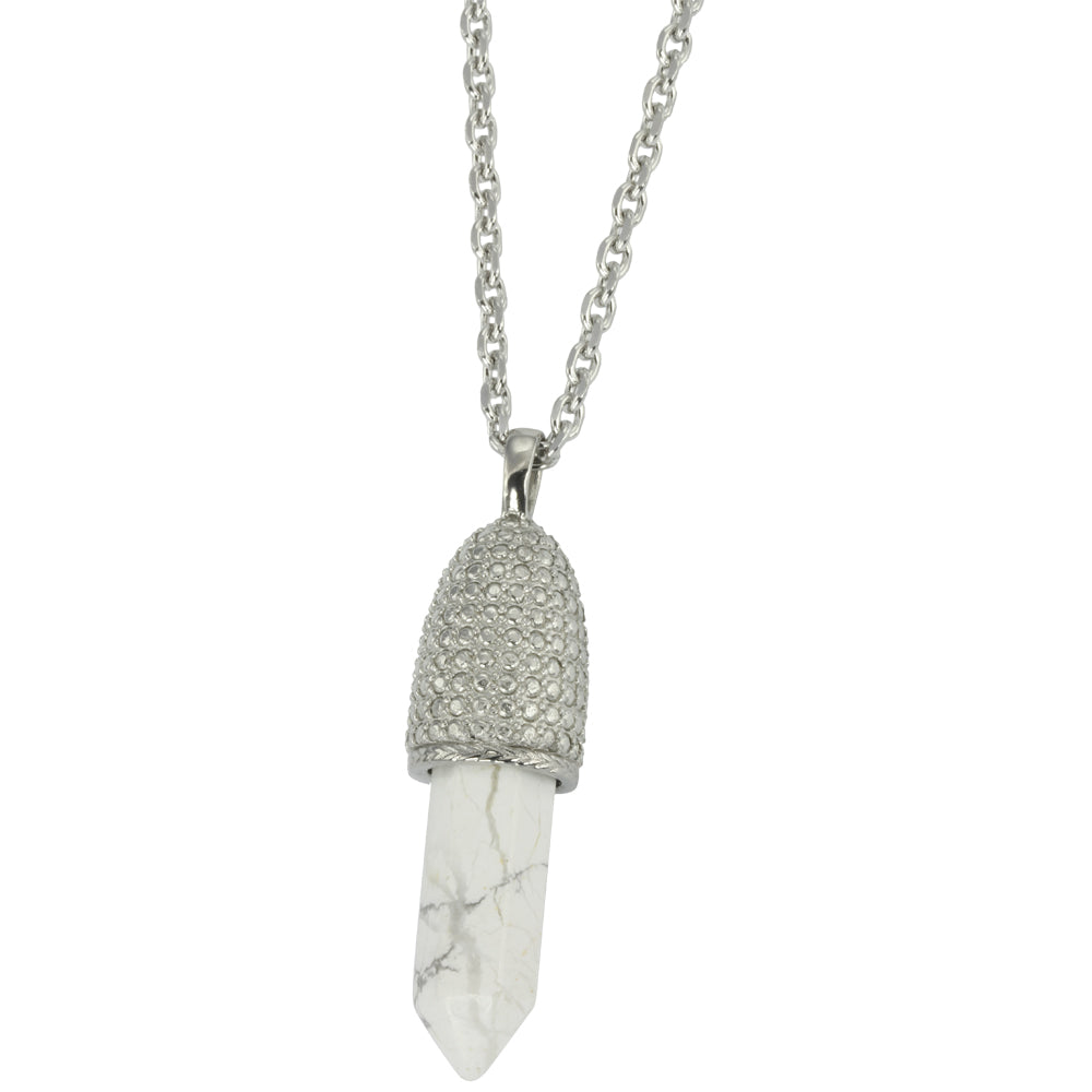 PSS1099 STAINLESS STEEL PENDANT WITH NATURAL STONE