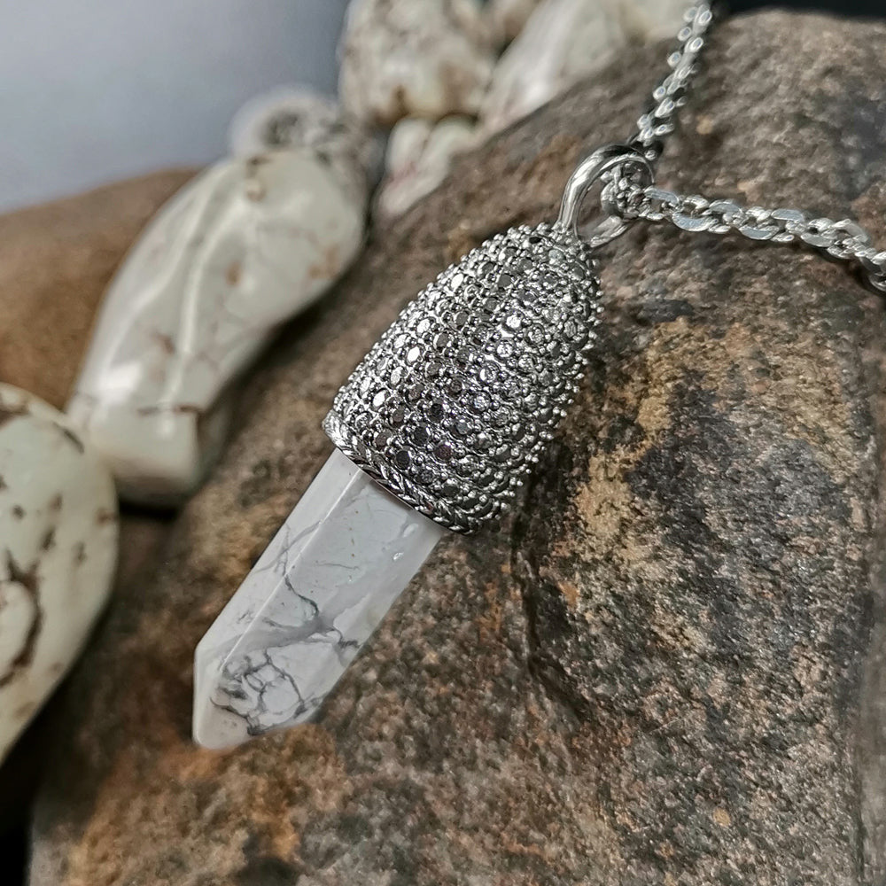 PSS1099 STAINLESS STEEL PENDANT WITH NATURAL STONE AAB CO..