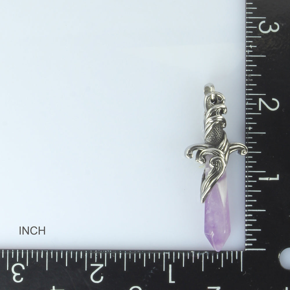 PSS1100 STAINLESS STEEL PENDANT WITH NATURAL STONE