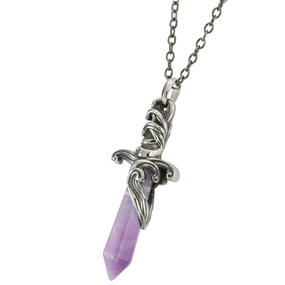 PSS1100 STAINLESS STEEL PENDANT WITH NATURAL STONE