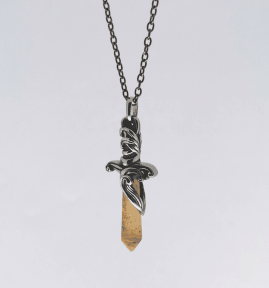 PSS1100 STAINLESS STEEL PENDANT WITH NATURAL STONE