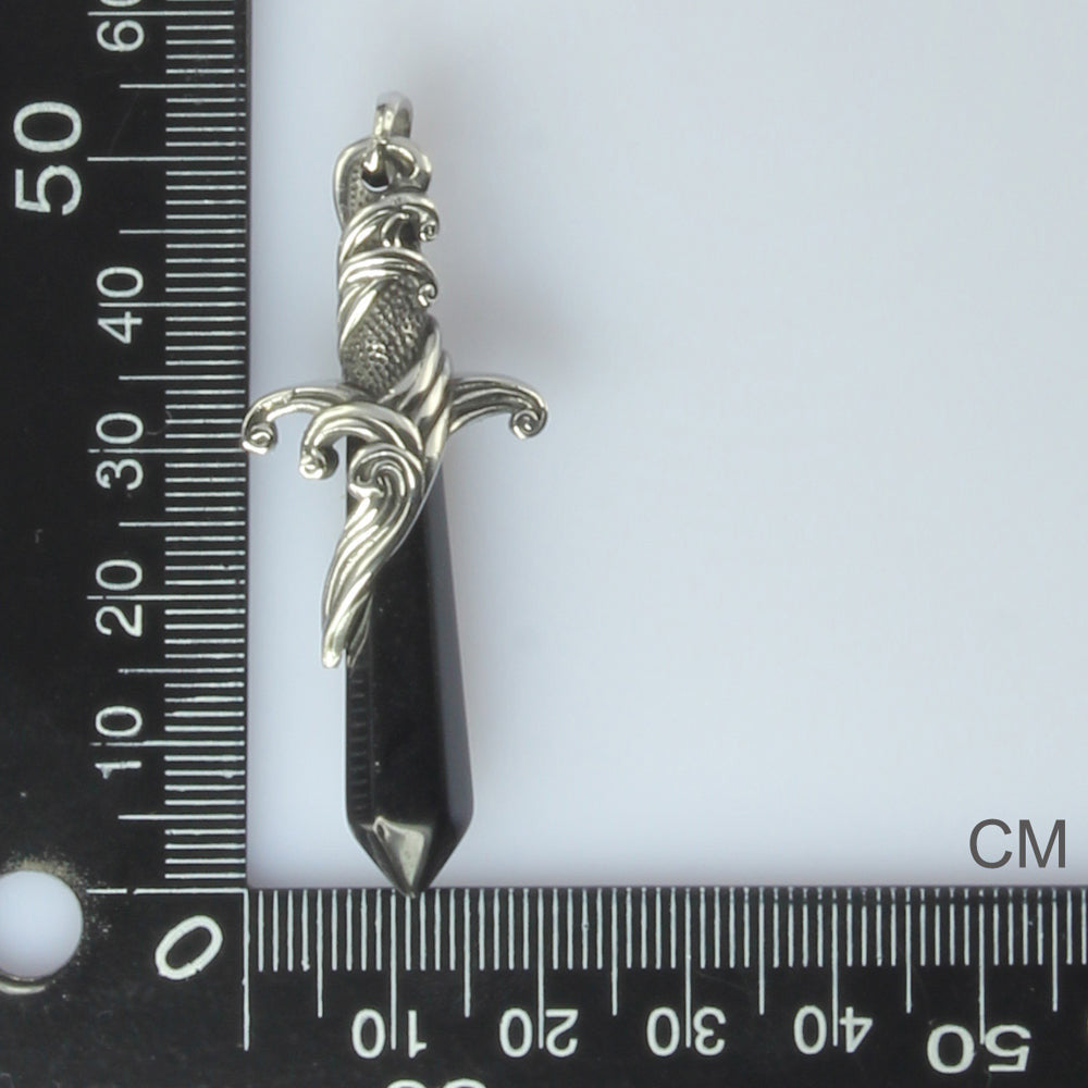 PSS1100 STAINLESS STEEL PENDANT WITH NATURAL STONE