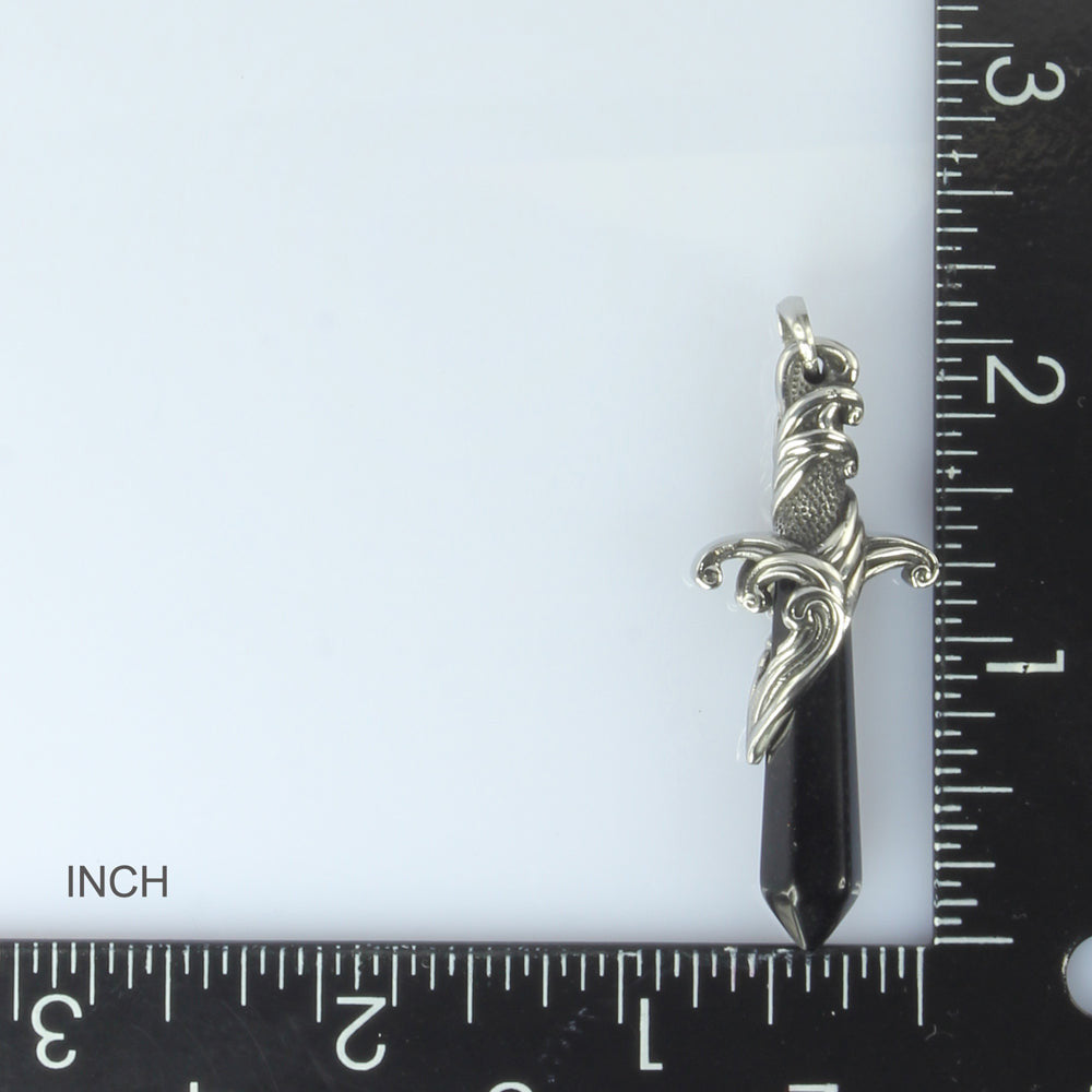 PSS1100 STAINLESS STEEL PENDANT WITH NATURAL STONE